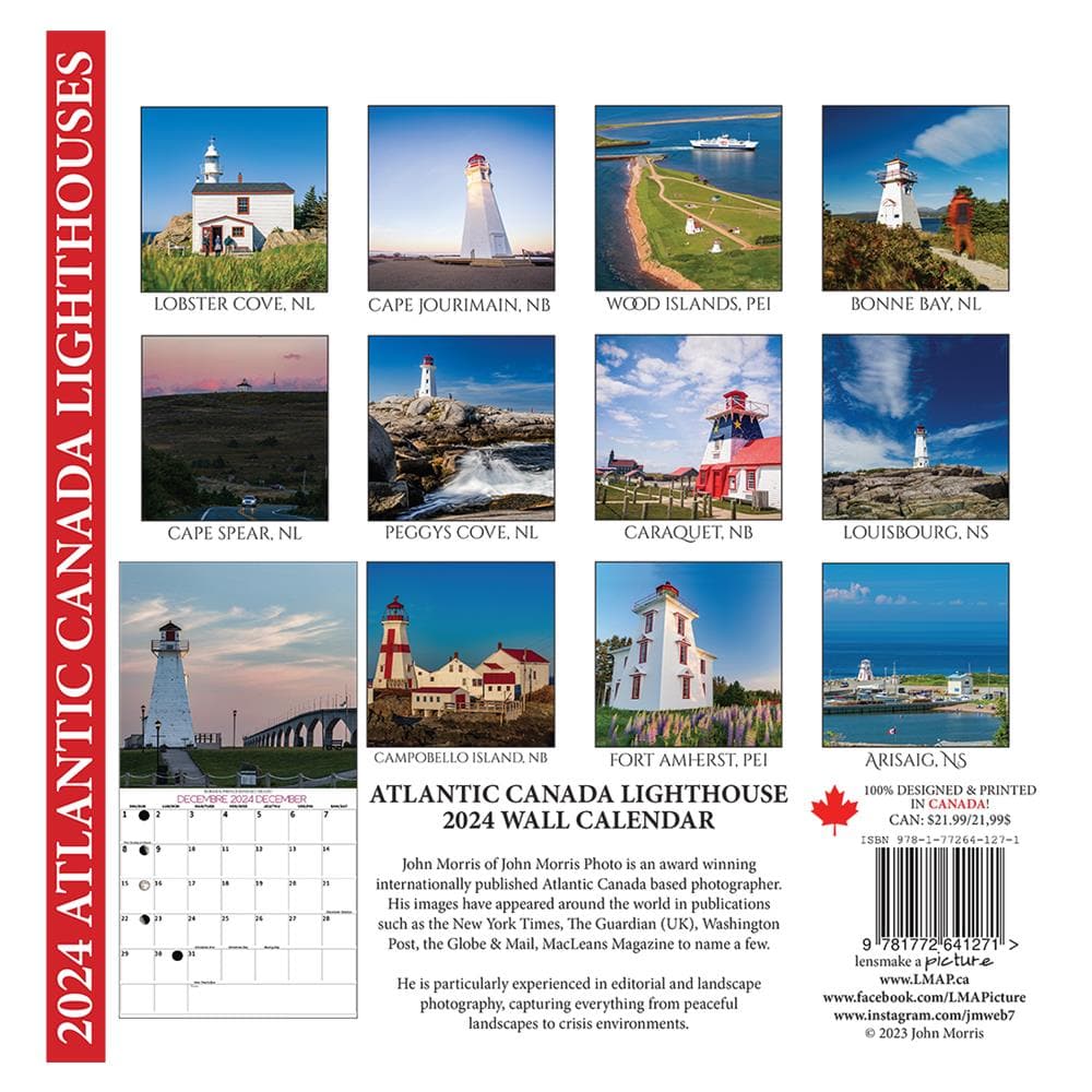 Lighthouses Atlantic Canada 2024 Wall Calendar product image
