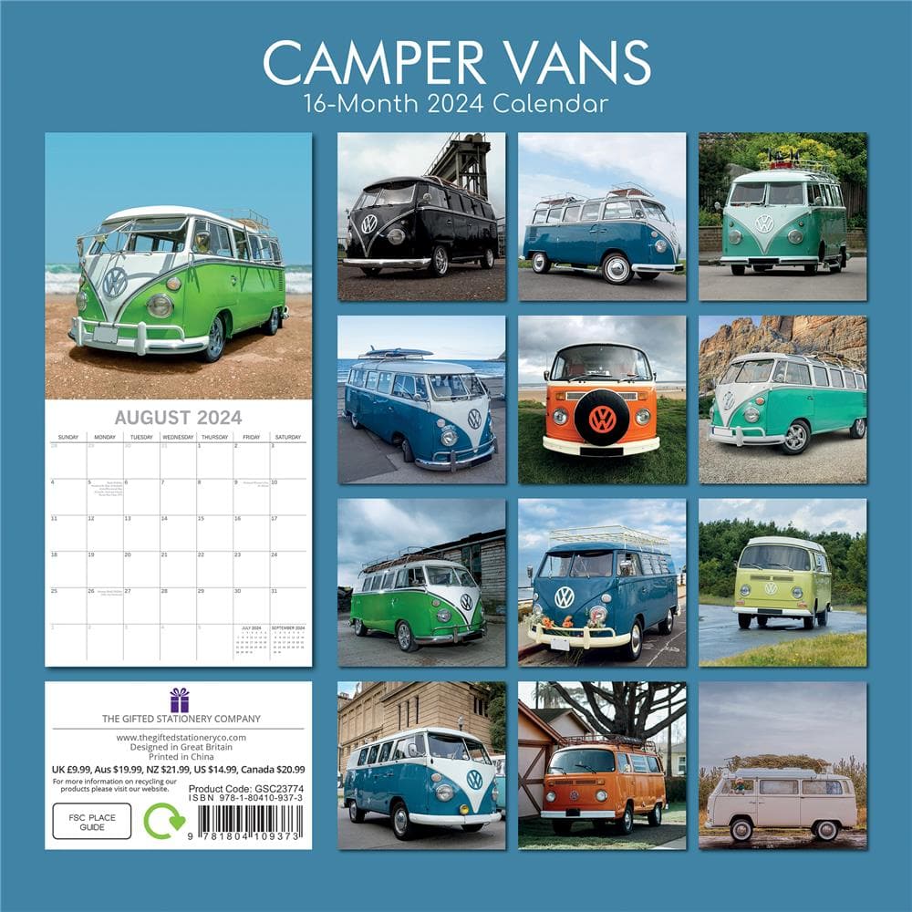 Camper Vans 2024 Wall Calendar product image