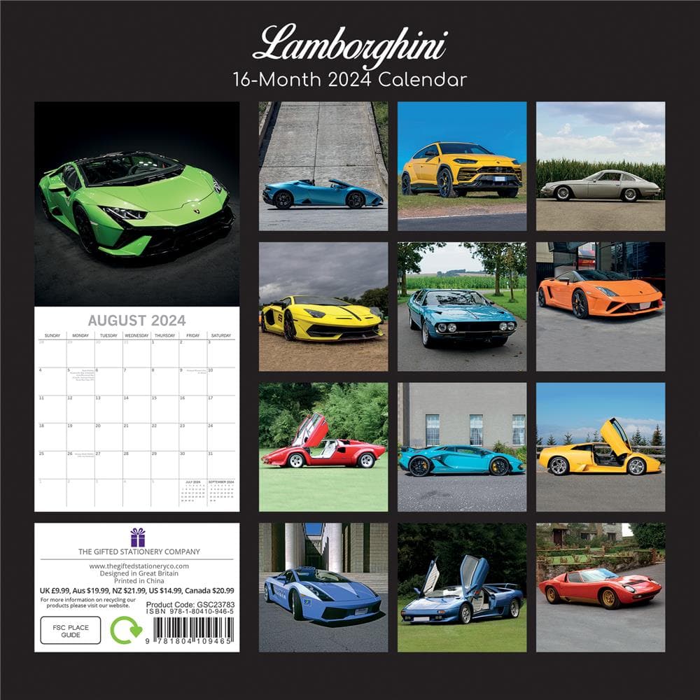 Lamborghini 2024 Wall Calendar product image