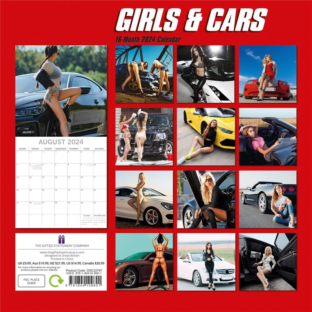 Girls and Cars 2024 Wall Calendar product image
