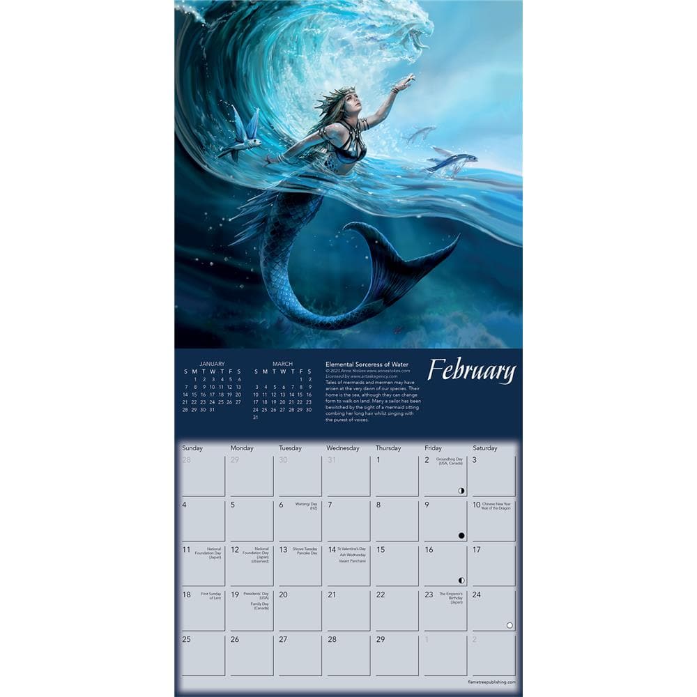 Anne Stokes Elemental Magic 2024 Mini Calendar product image