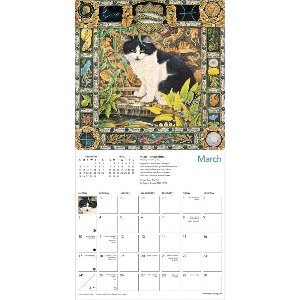 Ivory Cats 2024 Mini Calendar  product image