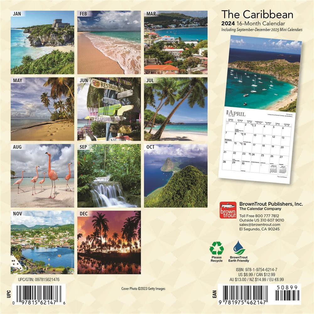 Caribbean 2024 Mini Calendar  product image