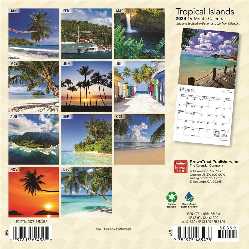 Tropical Islands 2024 Mini Calendar  product image