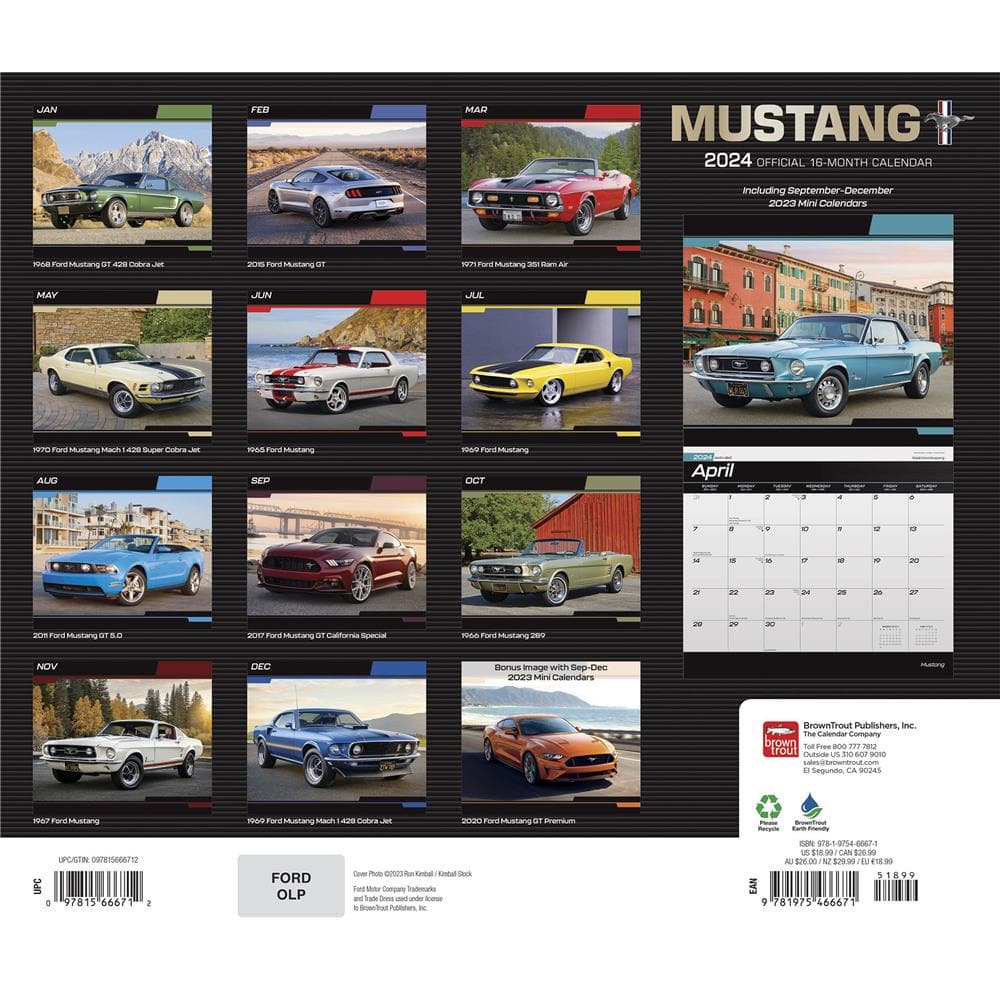 Mustang Deluxe 2024 Wall Calendar product image