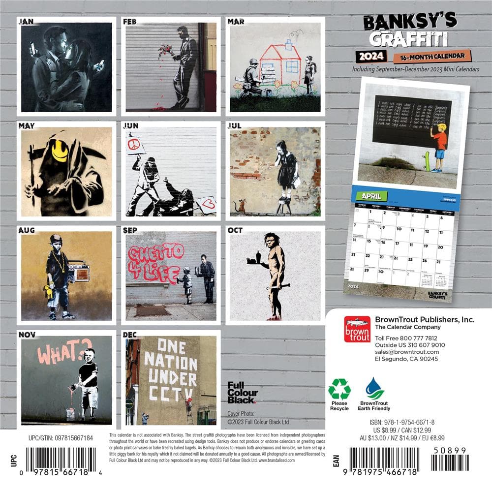 Banksys Graffiti 2024 Mini Calendar product image