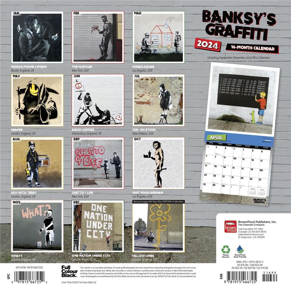 Banksys Graffiti 2024 Wall Calendar product image