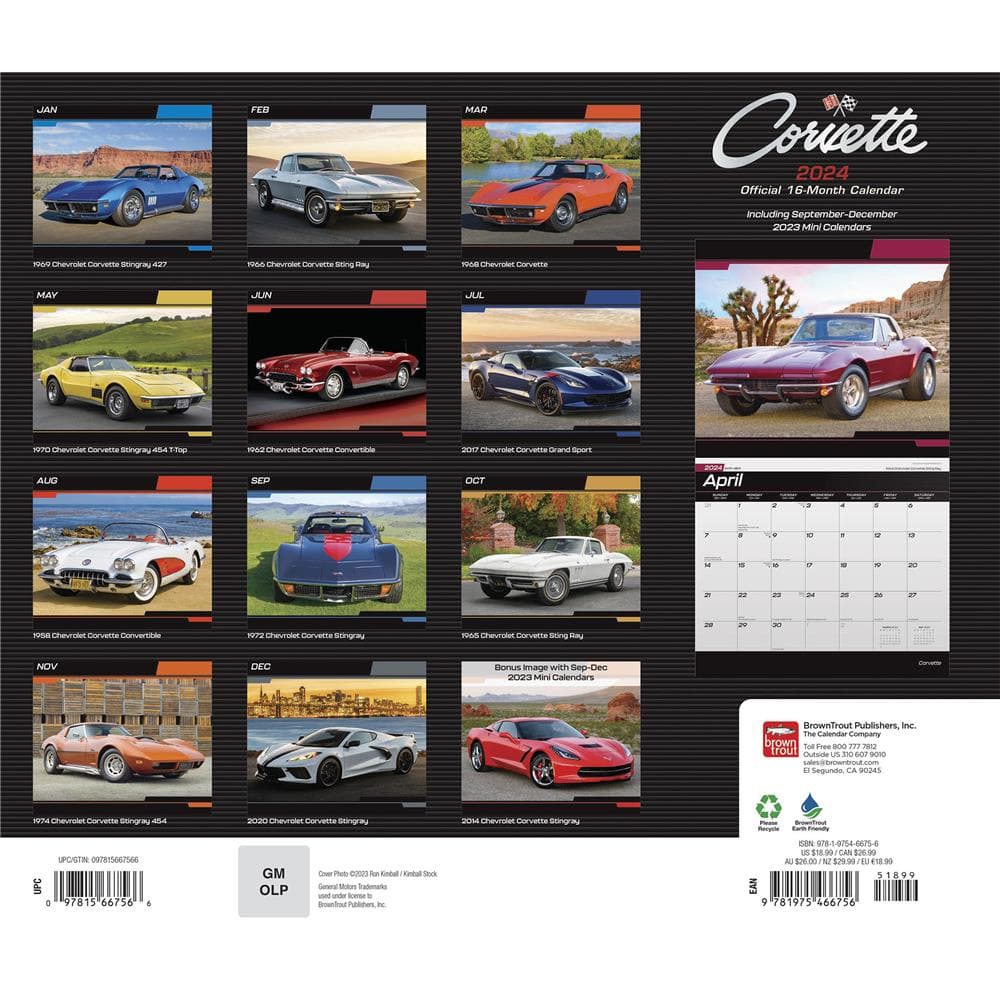 Corvette Deluxe 2024 Wall Calendar product image