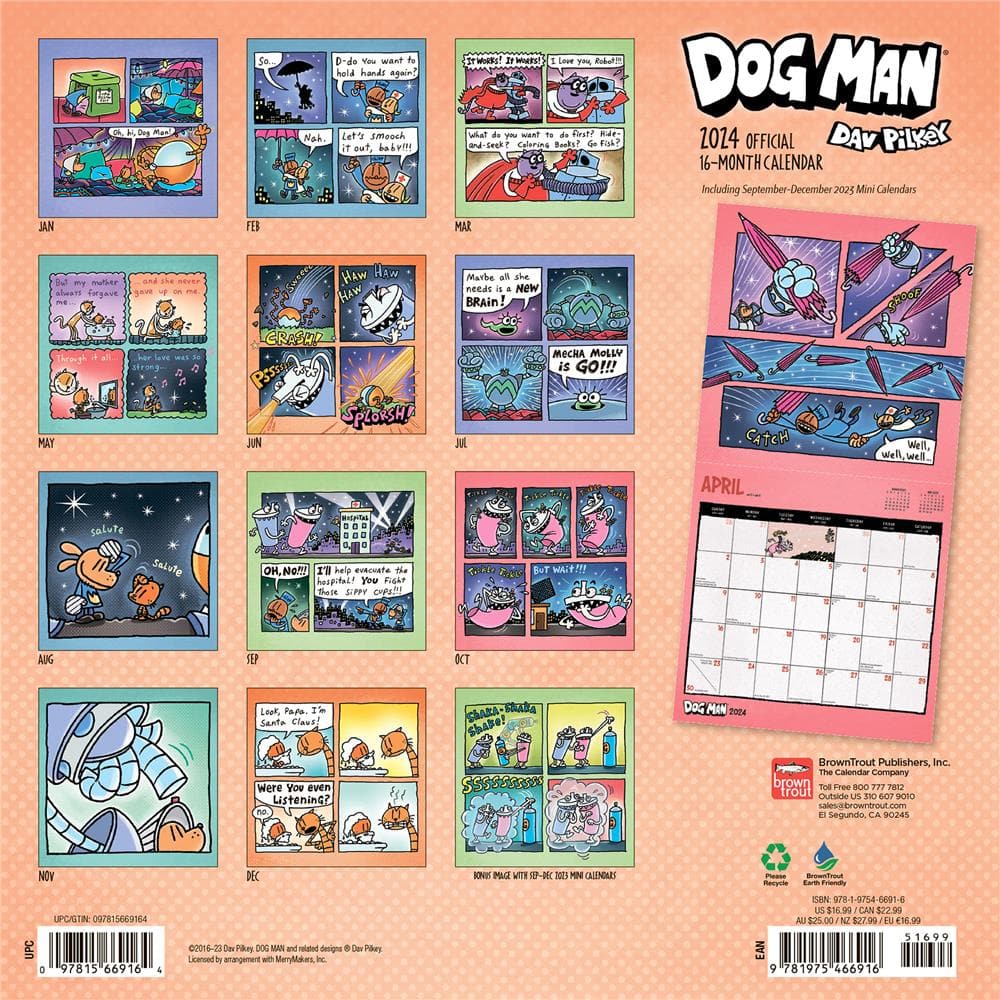 Dog Man 2024 Wall Calendar  product image