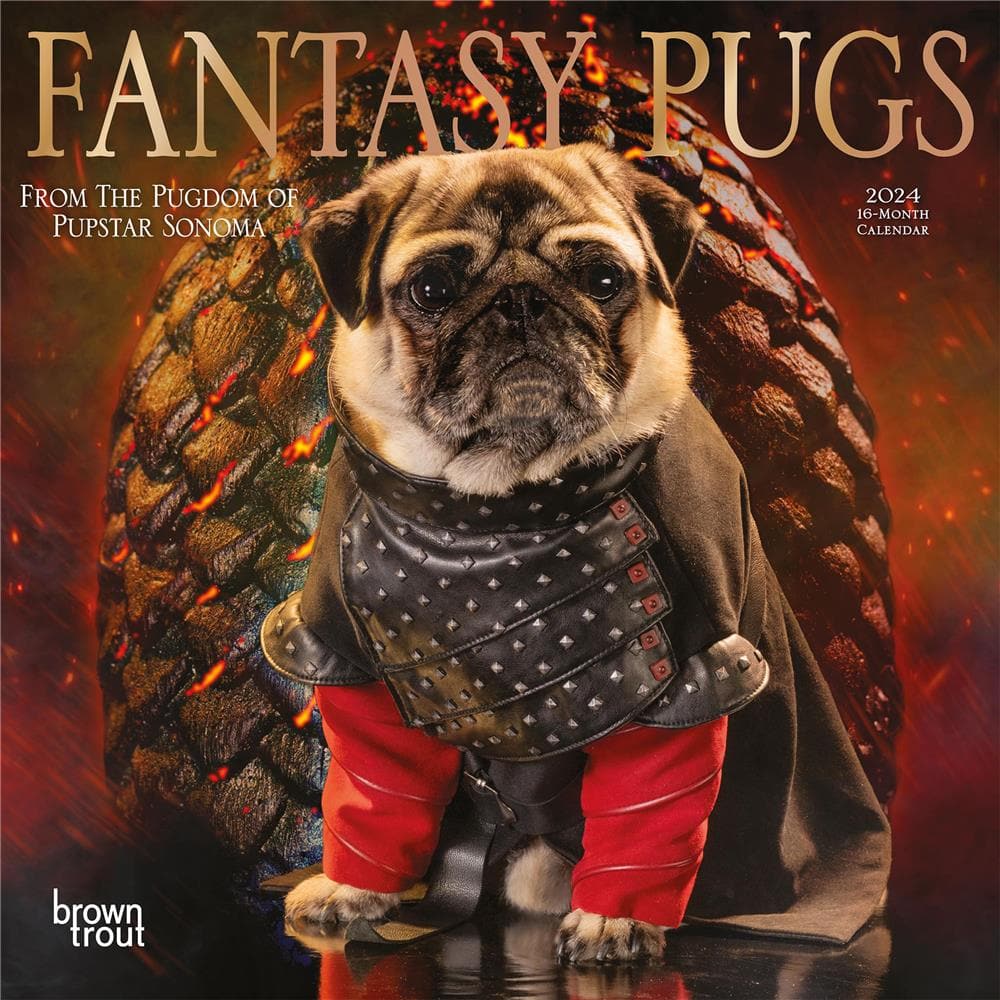 Fantasy Pugs 2024 Mini Calendar  product image