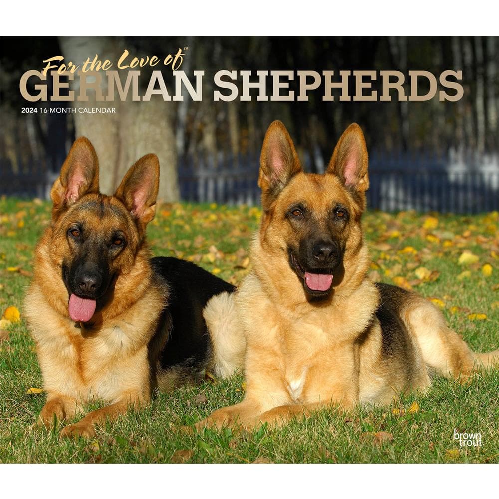German Shepherds - For the Love of 2024 Deluxe Wall Calendar product Image