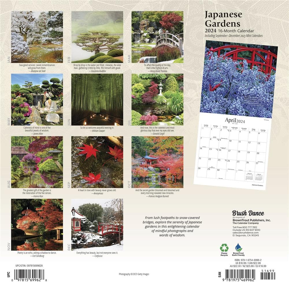 Japanese Gardens 2024 Wall Calendar product image