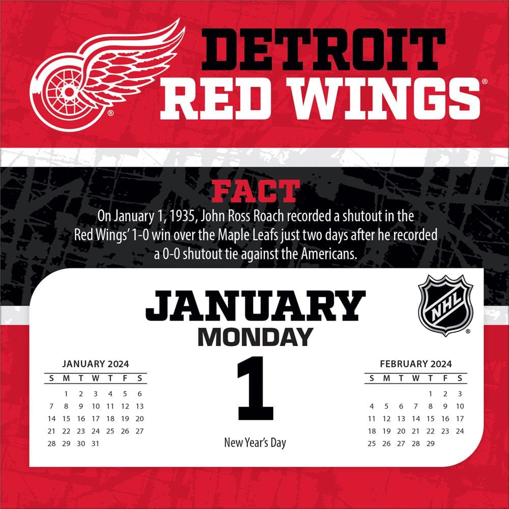 NHL Detroit Red Wings 2024 Box Calendar  product image