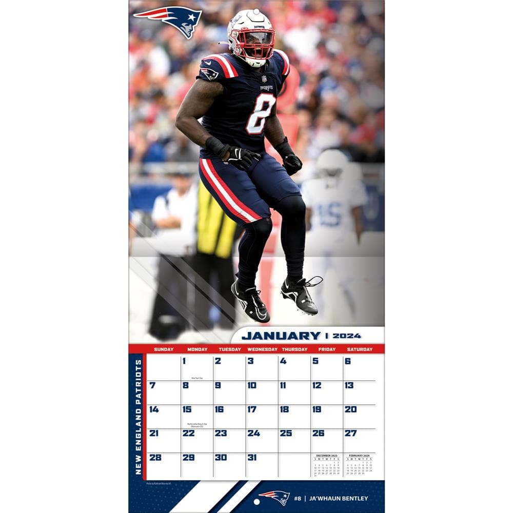 NFL New England Patriots 2024 Wall Calendar product image