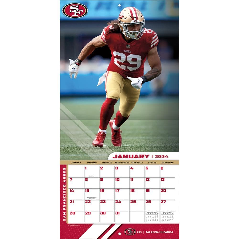 NFL San Francisco 49Ers 2024 Wall Calendar  product image
