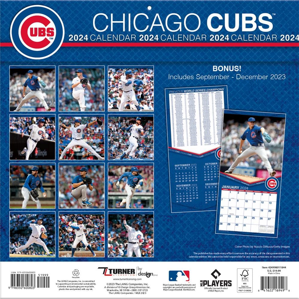 MLB Chicago Cubs 2024 Wall Calendar  product image