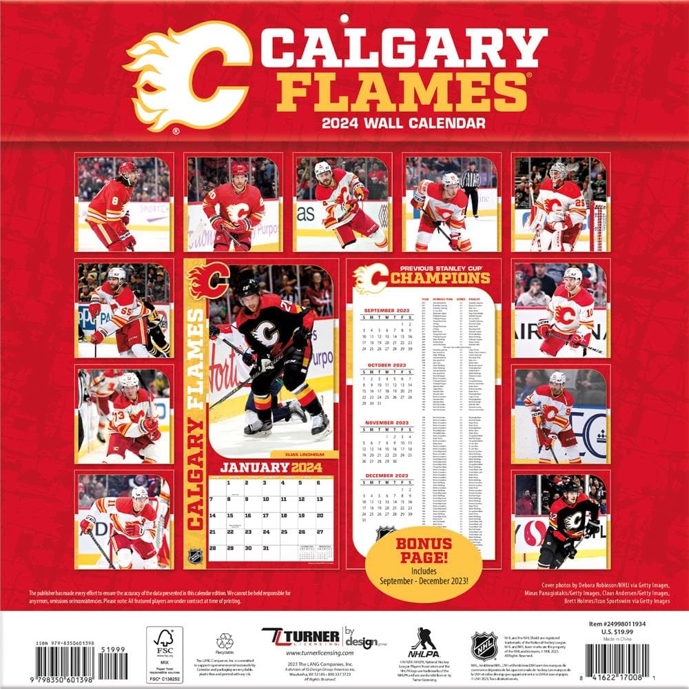 NHL Calgary Flames 2024 Wall Calendar  product image