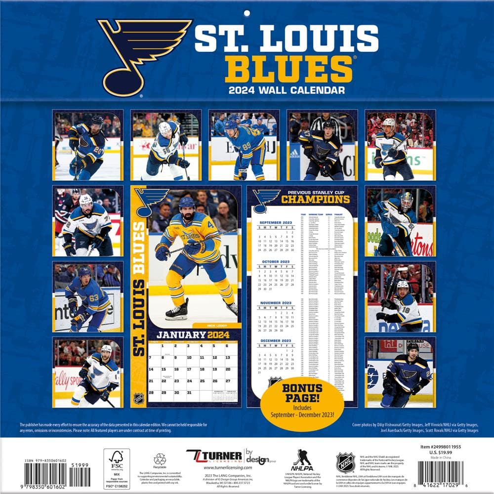St. Louis Blues Calendars, Blues Year Calendar