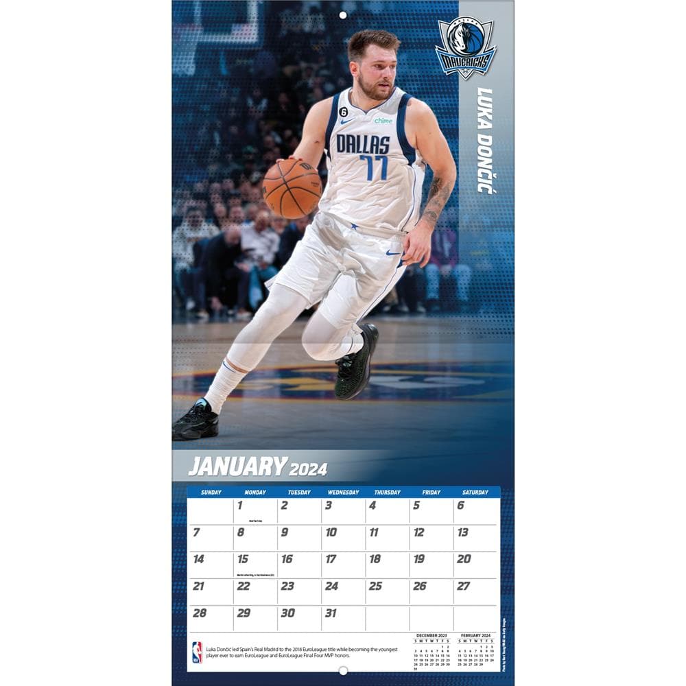 NBA Luka Doncic Dallas Mavericks 2024 Wall Calendar  product image