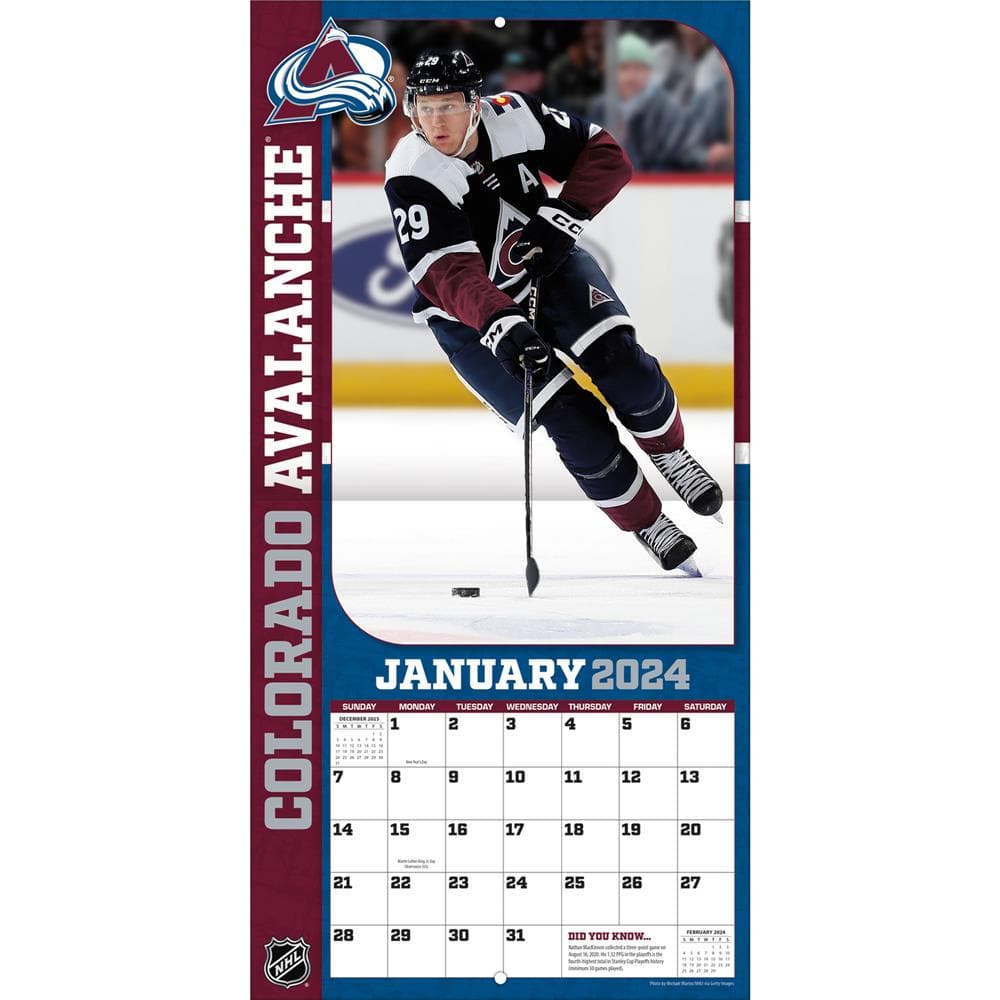 NHL Nathan Mackinnon Colorado Avalanche 2024 Wall Calendar  product image