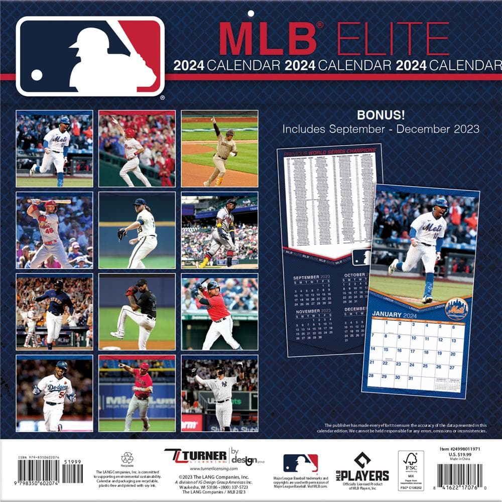MLB Elite 2024 Wall Calendar product image