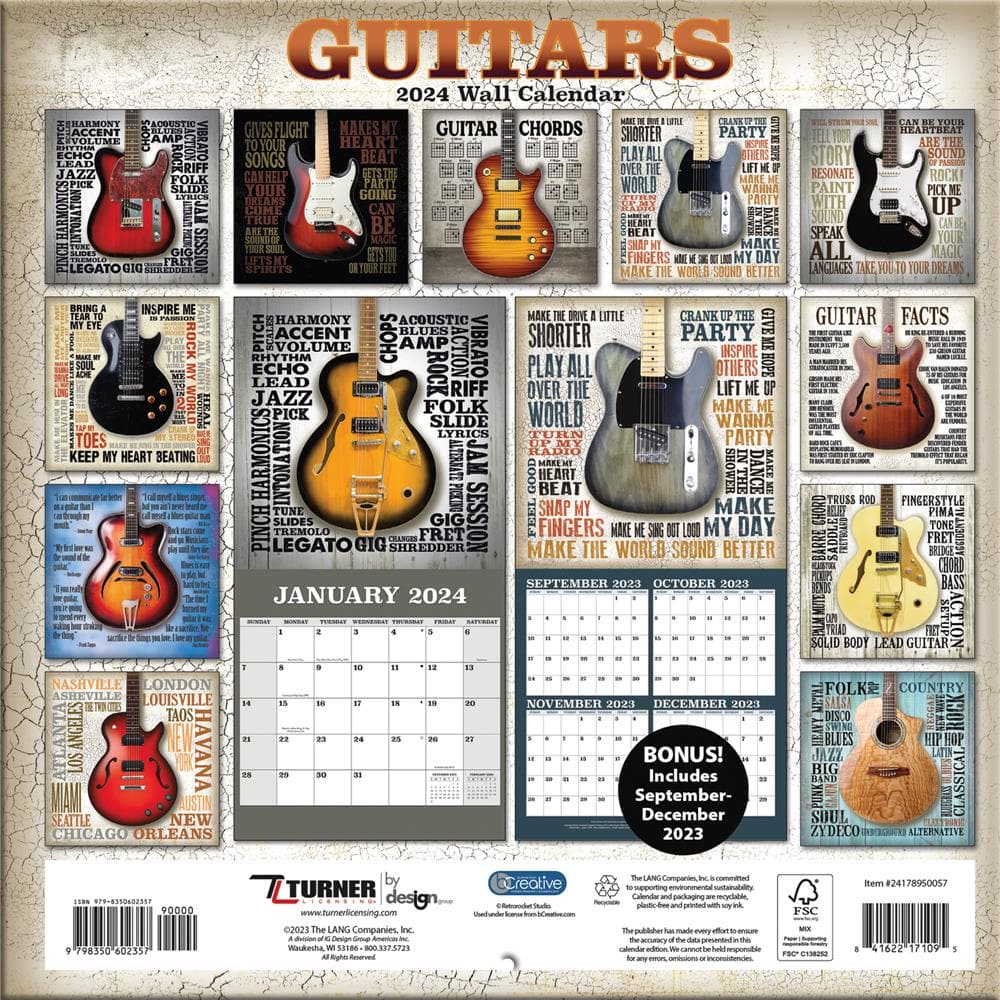 Guitars 2024 Mini Calendar product image