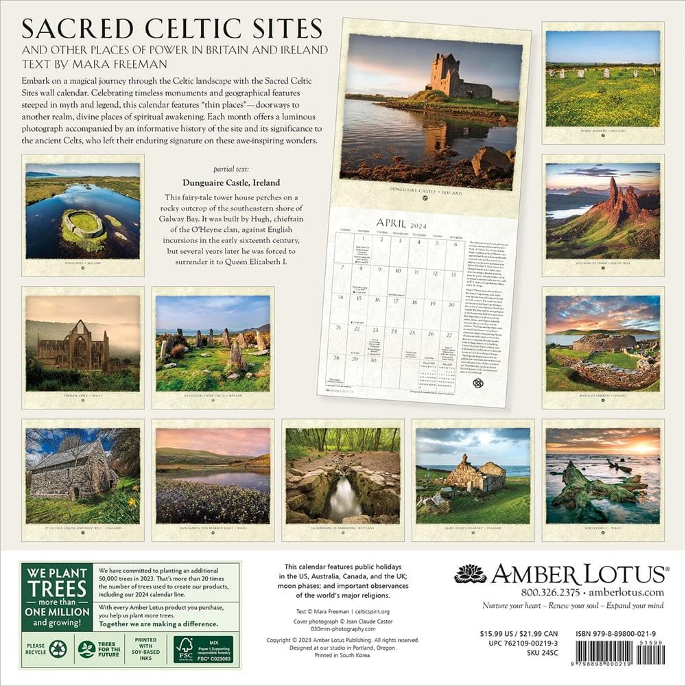 Sacred Celtic Sites 2024 Wall Calendar product image