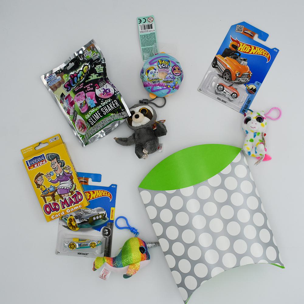 Silver Green Dots Small Pillow Gift Wrap